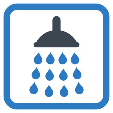 Duş düz vektör simgesi