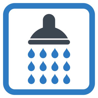 Duş düz vektör simgesi