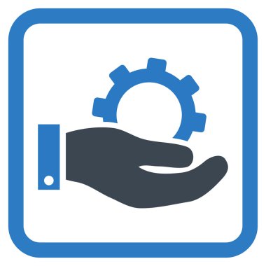 Hizmet düz vektör simgesi