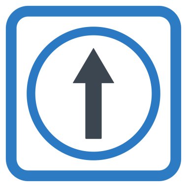 Yukarı yönlü ok düz vektör simgesi