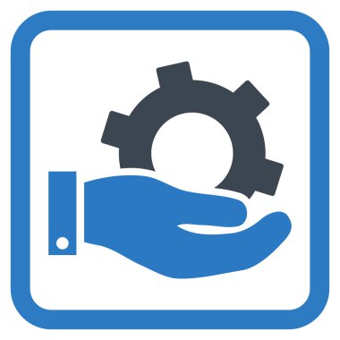 Hizmet düz vektör simgesi