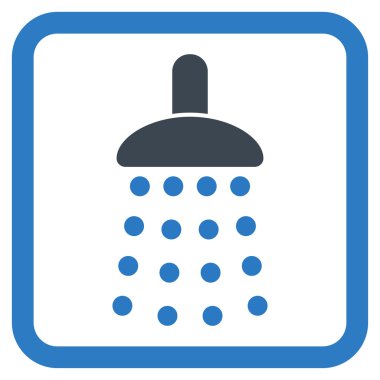 Duş düz vektör simgesi