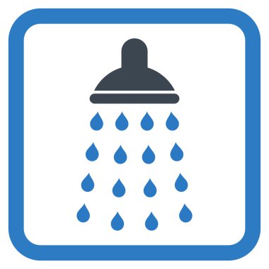 Duş düz vektör simgesi