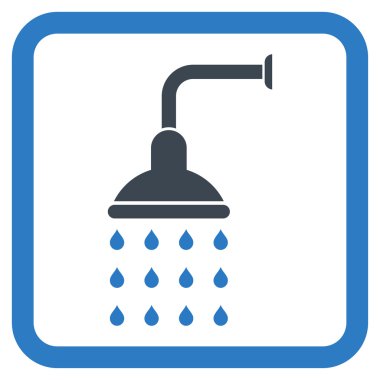 Duş düz vektör simgesi