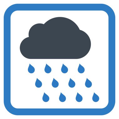 Yağmur bulutu düz vektör simgesi