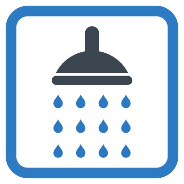 Duş düz vektör simgesi