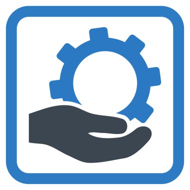 Hizmet düz vektör simgesi