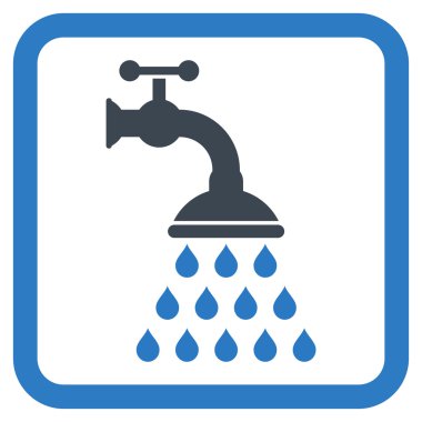 Duş musluk düz vektör simgesi