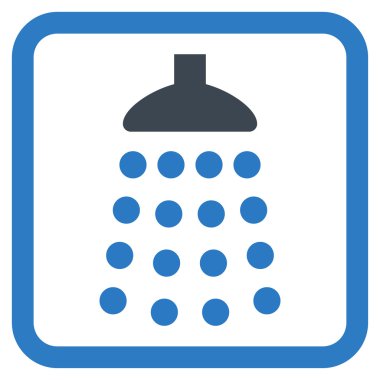 Duş düz vektör simgesi