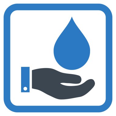 Su hizmet düz vektör simgesi