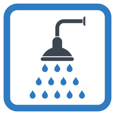 Duş düz vektör simgesi