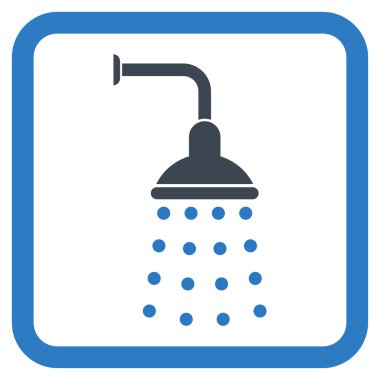 Duş düz vektör simgesi