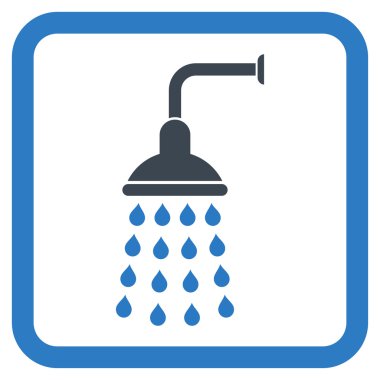 Duş düz vektör simgesi