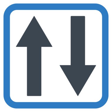 Dikey Çevir okları vektör simge düz