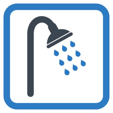 Duş düz vektör simgesi