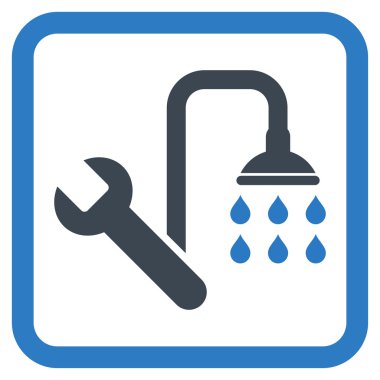 Sıhhi tesisat düz vektör simgesi