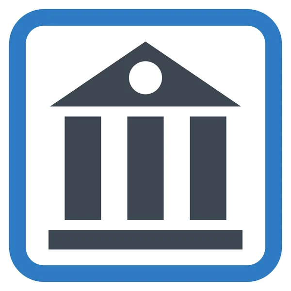 Bank épület lapos Vector Icon — Stock Vector