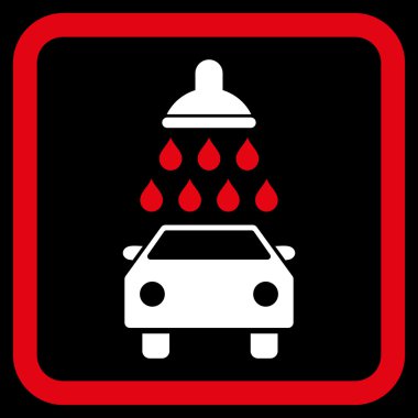 Araba duş düz vektör simgesi