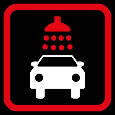 Araba duş düz vektör simgesi