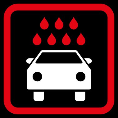 Araba duş düz vektör simgesi