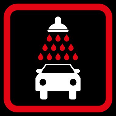 Araba duş düz vektör simgesi