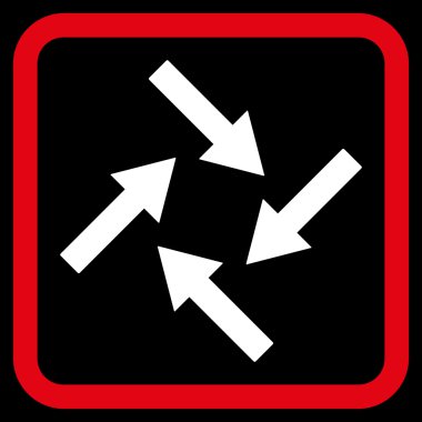 Merkezcil oklar düz vektör simgesi