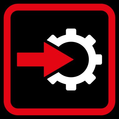 COG Tümleştirme düz vektör simgesi