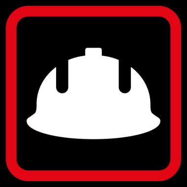 İnşaat kask düz vektör simgesi