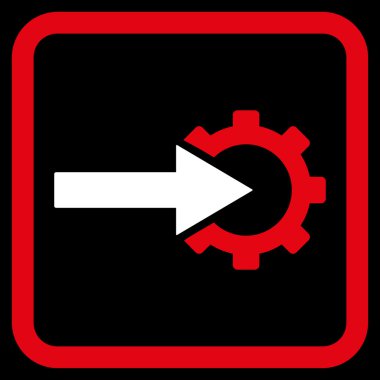 COG Tümleştirme düz vektör simgesi