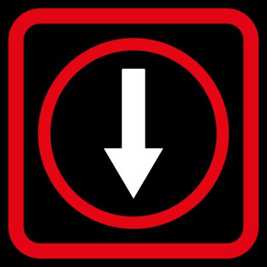 Rownded ok düz vektör simgesi