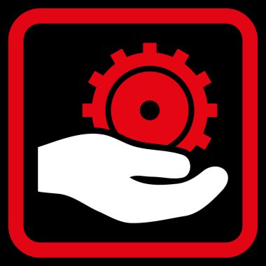 Geliştirme hizmet düz vektör simgesi