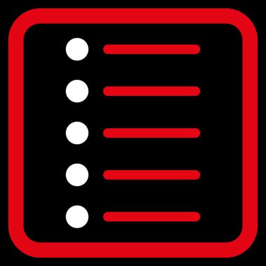 Öğeleri düz vektör simgesi