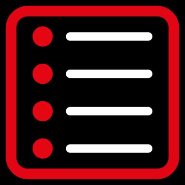 Öğeleri düz vektör simgesi