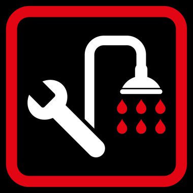 Sıhhi tesisat düz vektör simgesi