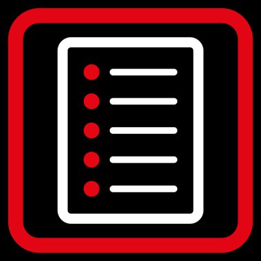 Liste sayfa düz vektör simgesi