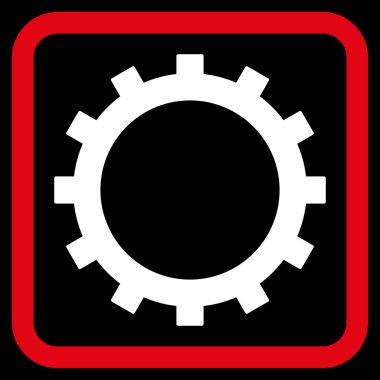 dişli düz vektör simgesi