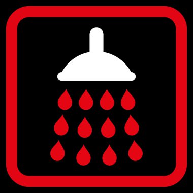 Duş düz vektör simgesi