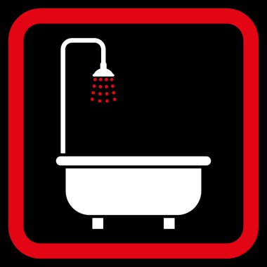 Duş banyo düz vektör simgesi