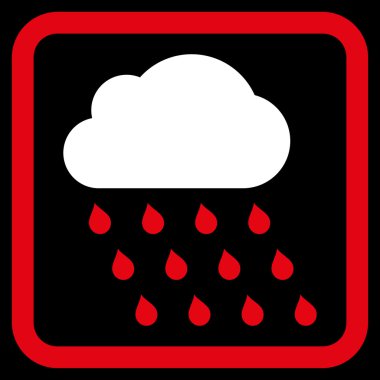 Yağmur bulutu düz vektör simgesi