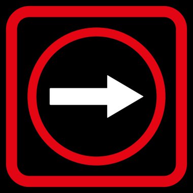 Sağ yuvarlak ok düz vektör simgesi