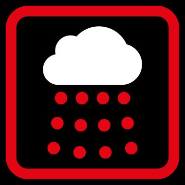 Yağmur bulutu düz vektör simgesi