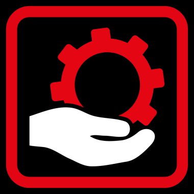 Hizmet düz vektör simgesi