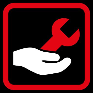 Onarım hizmeti düz vektör simgesi