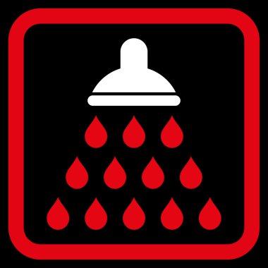 Duş düz vektör simgesi