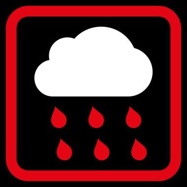 Yağmur bulutu düz vektör simgesi