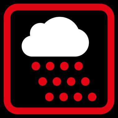 Yağmur bulutu düz vektör simgesi