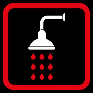 Duş düz vektör simgesi