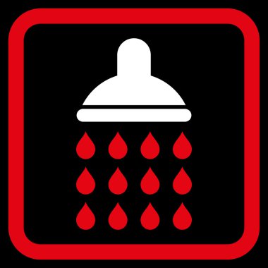 Duş düz vektör simgesi