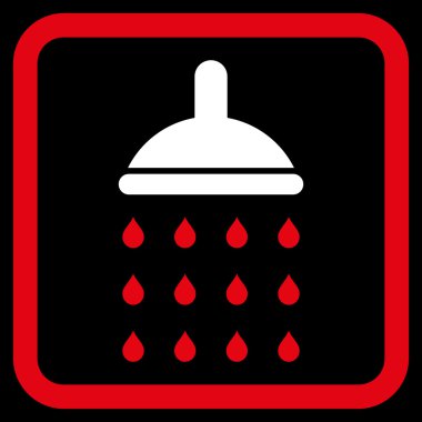 Duş düz vektör simgesi