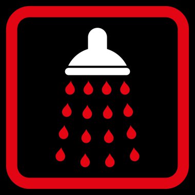 Duş düz vektör simgesi